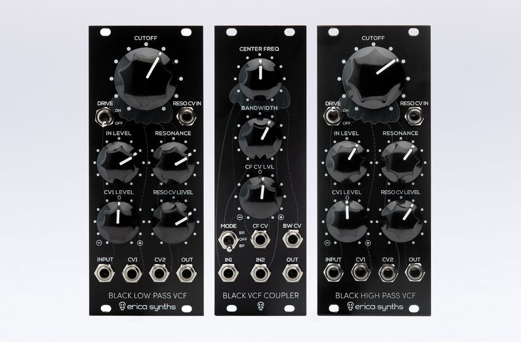 Erica Synths Black LP VCF / HP VCF / VCF Coupler Set